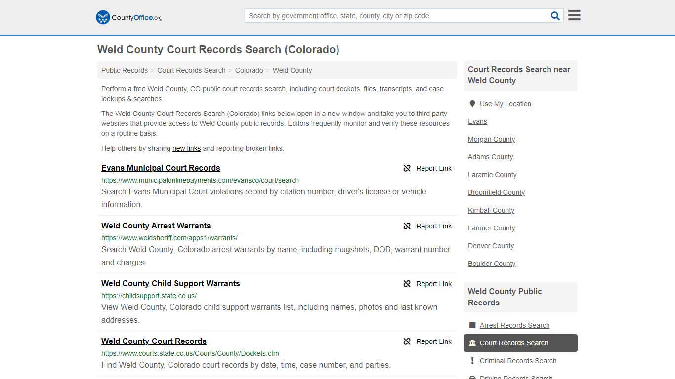 Court Records Search - Weld County, CO (Adoptions, Criminal, Child ...